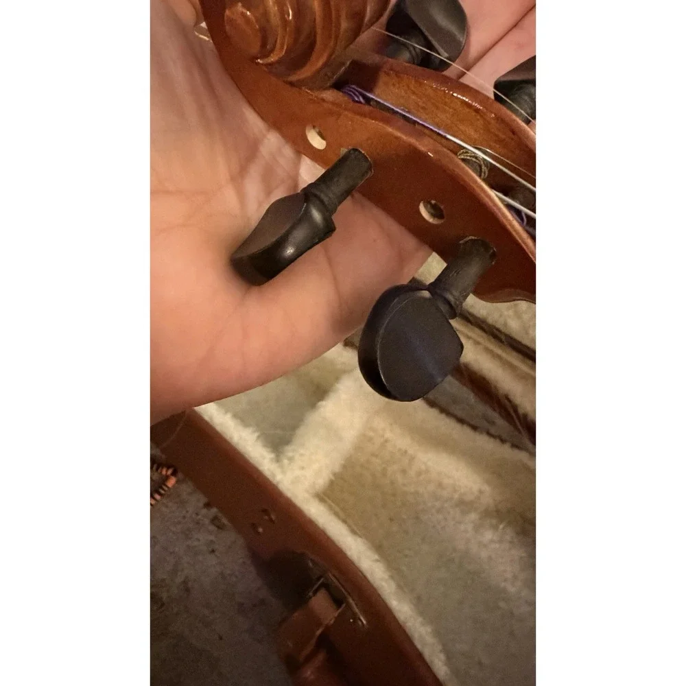 Josef Lidl 4/4 Violin Vintage Made In Luby Czechoslovakia With Case And Bow